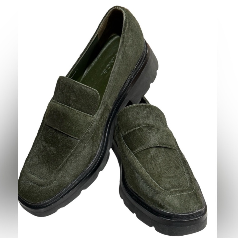 VINCE REAL FUR LOAFERS